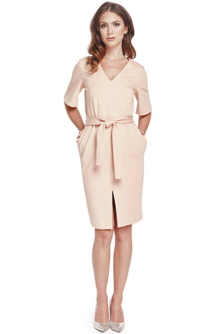 Colour Block V-Cut Dress