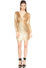 Deep V Sequin Dress - Dresses