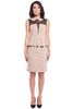 Janice Peplum Dress Beige - Dresses