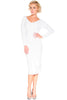Naomi Jersey Dress White - Dresses
